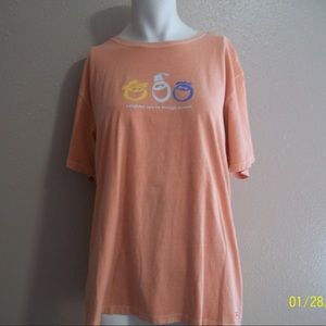 Peach Life is Good T-shirt Sz XL